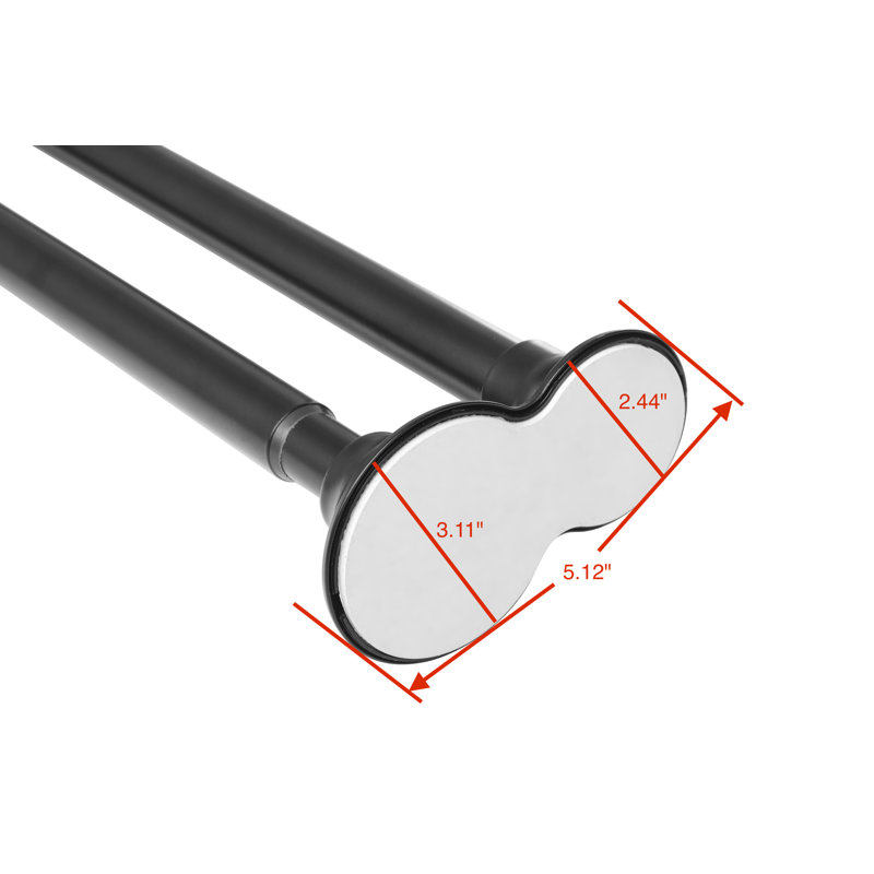 UtopiaAlley 72'' Straight Tension Shower Curtain Rod & Hook Set